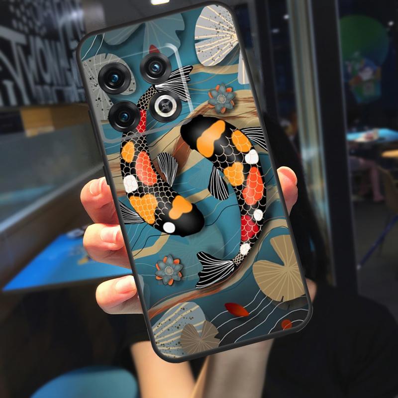 Koi Karpfen Fisch Yin Yang Hülle Für OnePlus 12R 13 R 12 11 9 10 Pro 8T 9RT 10T OnePlus Nord 4 CE 2 3 Lite N20 N30 Hülle