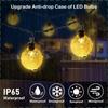 200 LED Solar Crystal Ball String Lights Outdoor Waterproof Christmas Garden Party Fairy Garland Decoration