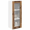 Hanging Cabinet with Door Rustic Wood Finish 40 X 31 X 100 Cm Particleboard