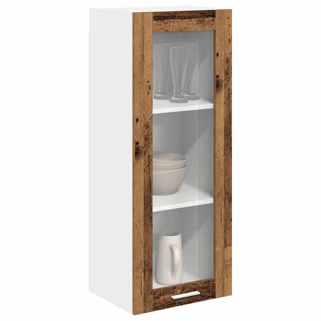 Hanging Cabinet with Door Rustic Wood Finish 40 X 31 X 100 Cm Particleboard