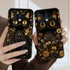 Flower Cat Black For Oneplus 8T 9 9R 10 Pro 11 12 13 13R 5G ACE 5 Nord2 4 CE 3 4 Lite N20 SE N200 silicone soft phone case