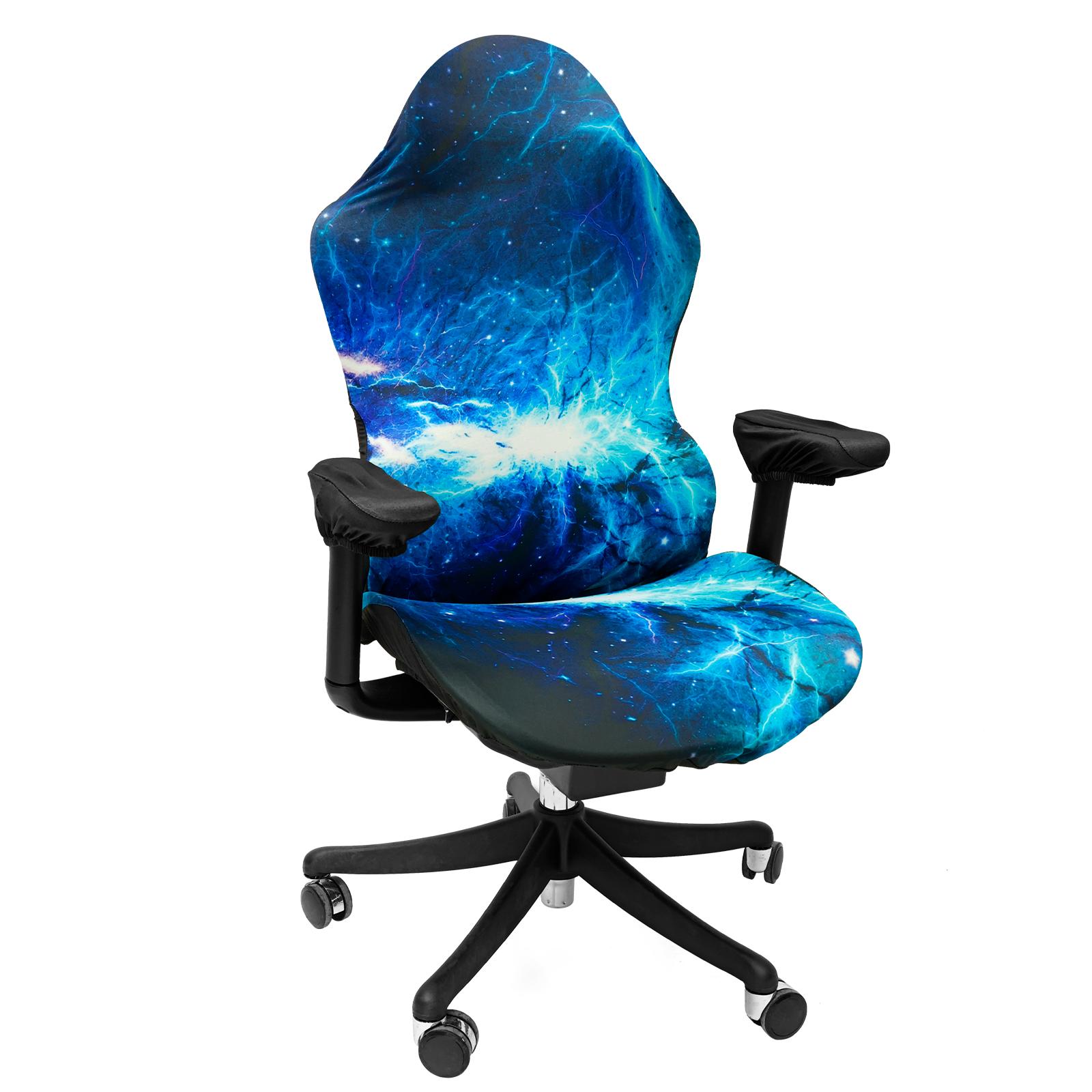 

Чехол для игрового кресла с принтом, эластичный, тянущийся, чехол для офисного сиденья со спинкой и чехлами для подлокотников, декоративный протектор для компьютерного кресла 1 Set