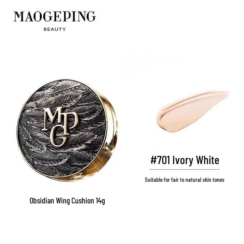 MAOGEPING Black Feather Wing Cushion Foundation