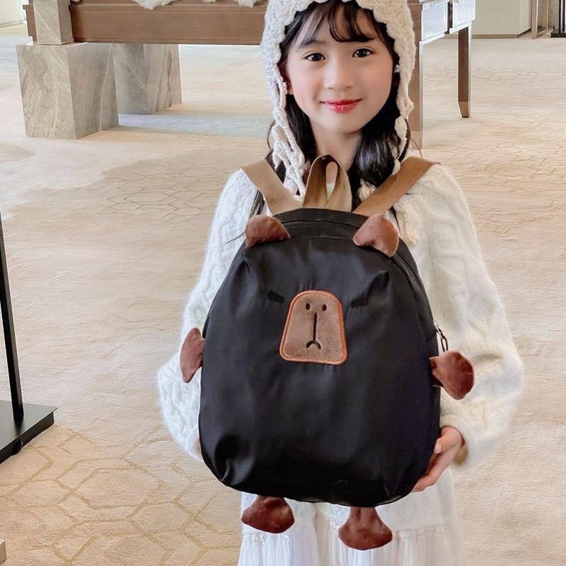 Child Backpack Capybara With Cute Animal Design For School And Outings