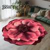High Absorbency Bath Realistic Anti-slip Rug Anti-Slip Flower Bathroom Mat 3D Absorbent Floor Area
