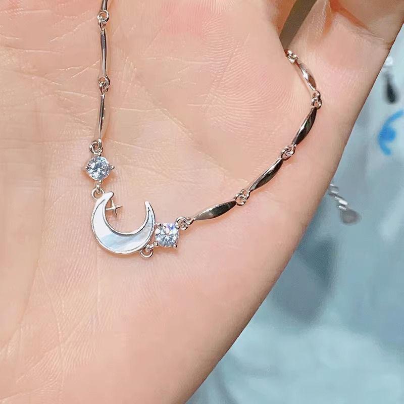 Fashion Chain Moon Crystal Bracelet For Women Charm Chain Bracelet Party Wedding Jewelry Birthday Gift