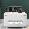 Tissue Box Holder With Spring Desktop Wall-Mounted Tissue Box Cover Paper Towel Dispenser Paper Extraction Dispenser For Car