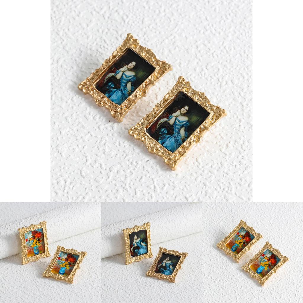 Fashionable Alloy Mona Lisa Earrings Womens Jewelry 2022 Collection