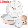 Orologio da Parete Silenzioso Digitale da 12 pollici Rotondo Senza Ticchettio Orologio da Parete per Ufficio Soggiorno