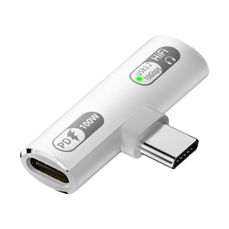 Rozbočovač typu C USB C Audio a PD100w Nabíjecí adaptér USB C Adaptér pro hudbu a napájení 10Gbps Přenos dat