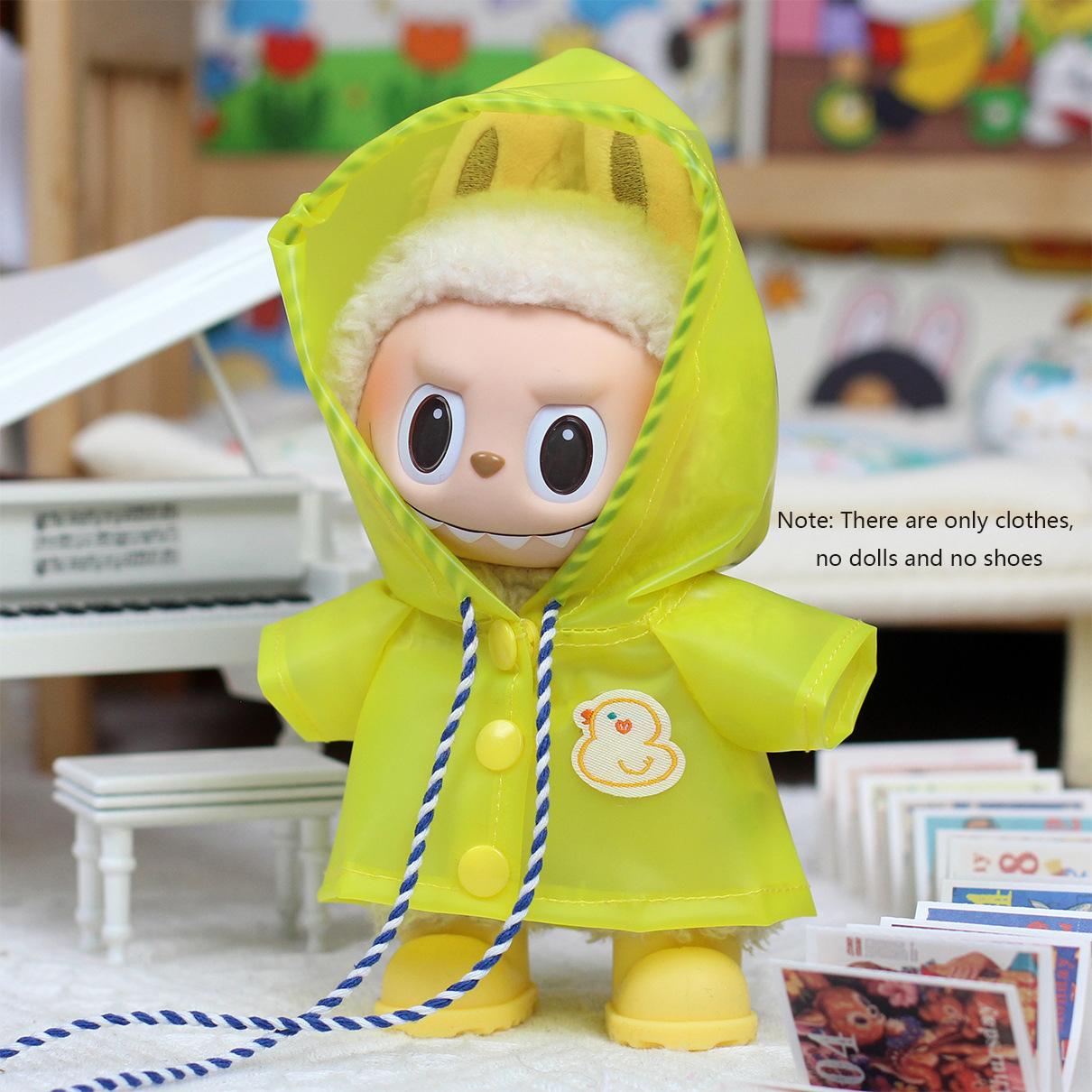 

17cm Doll Raincoat Clothes Heartbeat Macaron Outfits Doll Accessories