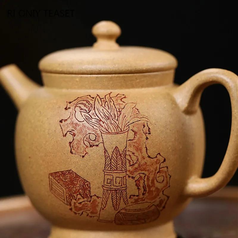 120ml Chinesische Yixing Lila Ton Teekannen Handgefertigt Kleine Kapazität Teekanne Rohmaterial Sektion Ton Kanne Haushalts Zisha Teegeschirr