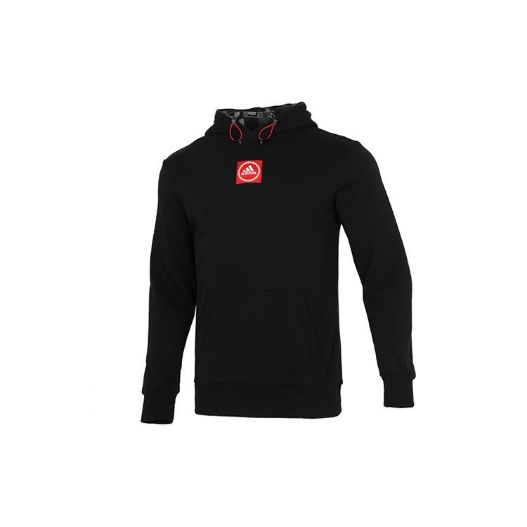 Men s adidas Cny Gfx Hood Limited Embroidered Pattern Sports Pullover Black HC0273 M