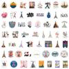 55 New Style Love In Paris Graffiti Stickers Waterproof Suitcase Mobile Phone Skateboard Stickers