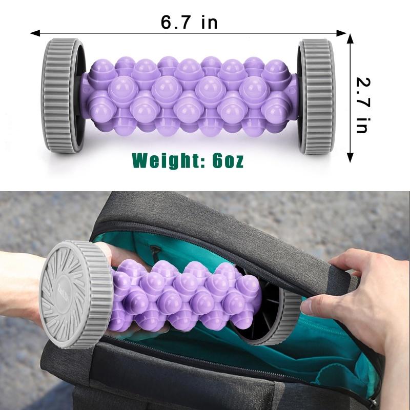Fotrulle for lindring av plantar fasciitt, manuell dypvevsmassasje for føtter for sirkulasjon og smertelindring, refleksologi-trigger