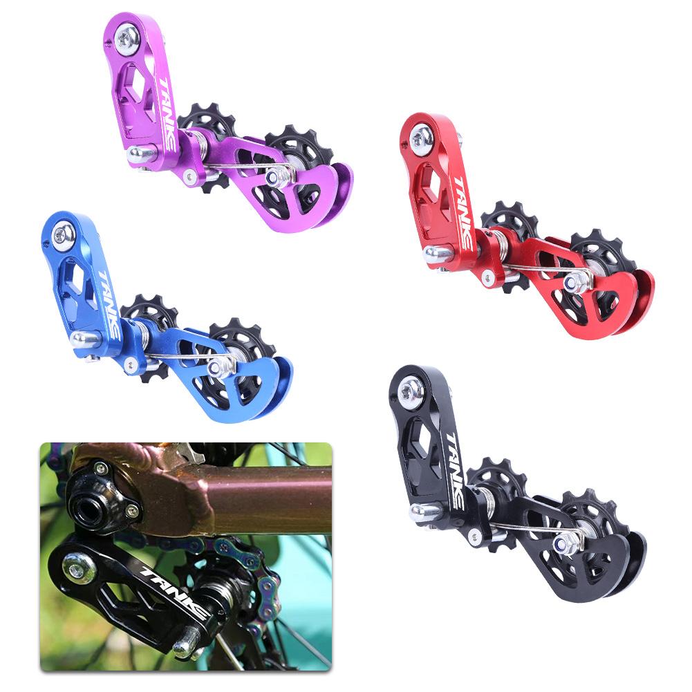 Bike Bicycle Chain Tensioner Chain Guide Floating Pulley Adjust Wheel