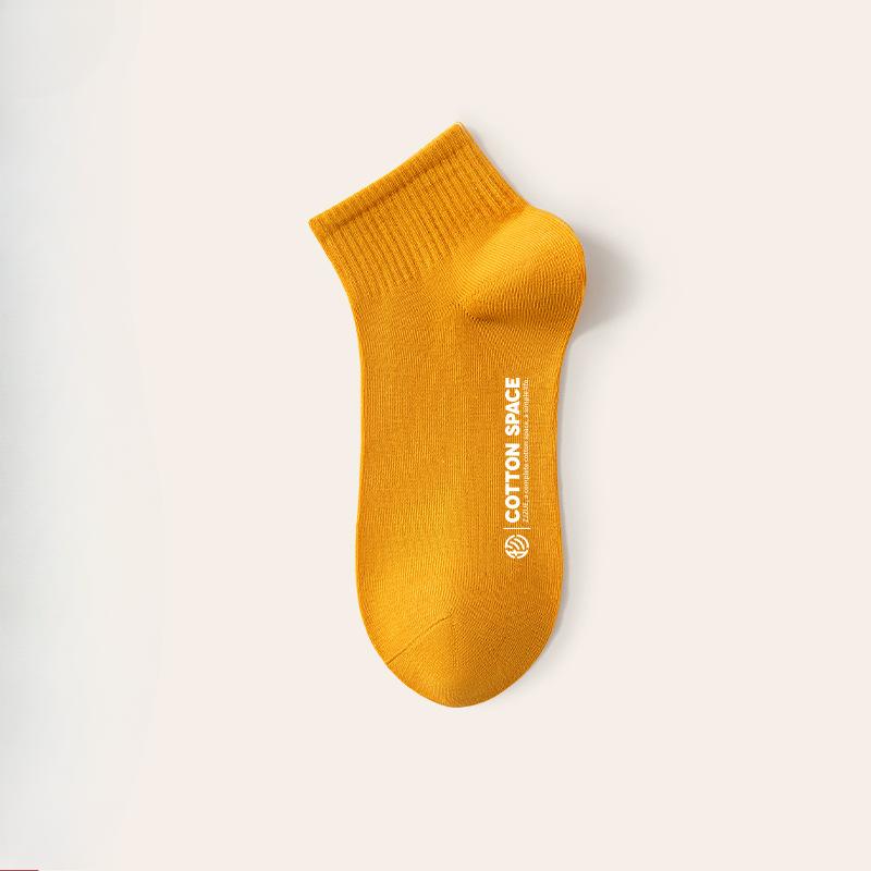 

Мужские тонкие хлопковые носки на весну и лето, не скатываются, с антибактериальным дезодорирующим эффектом, противоскользящие, впитывающие пот, дышащие 1 pair имбирный