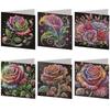 6pcs DIY Rhinestone Diamond Art Mosaic Postcards Diamond Art Greeting Cards for Xmas Birthdays Thanksgiving & Special Occasion