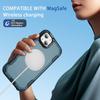 For iPhone 15 Plus/14 Plus Case Compatible with MagSafe Lens Frame Kickstand TPU + PC Shockproof Phone Cover