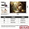 2D Forest Sunlight Jesus Backdrop for Worship & Christian Home Decoration