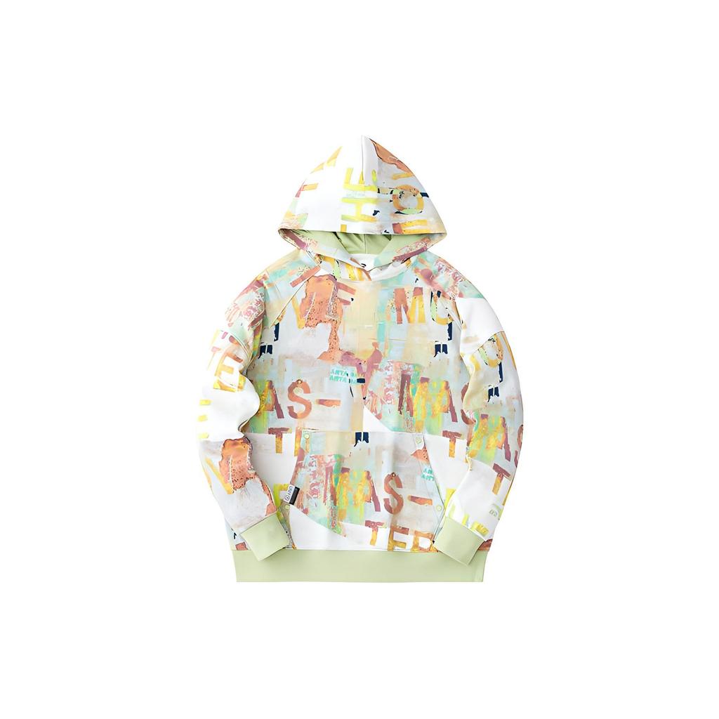 Anta All Over Print Buchstaben Hoodie Damen Hoodies Reinweiß 162418725-6