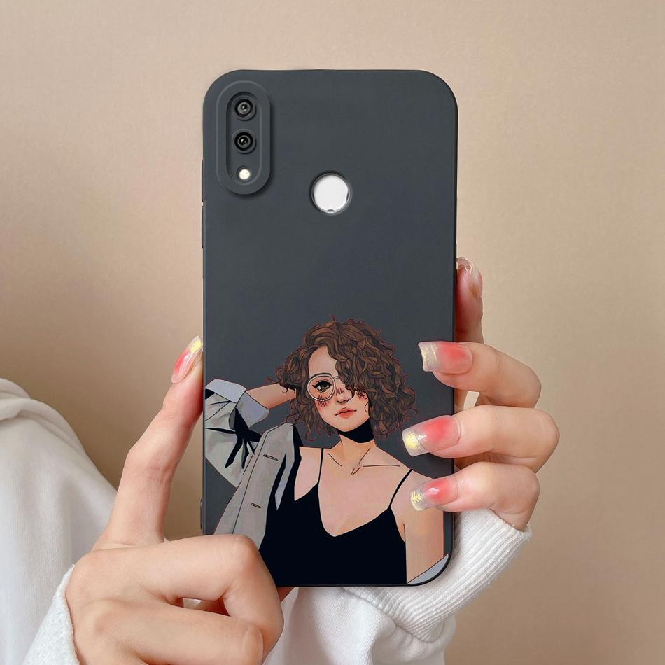 For Huawei Y9 Prime 2019 Phone Case Full Protection Cover For Huawei Y9S Y9A Cute Cartoon Liquid Silicone Anti Drop Bumper Coque
