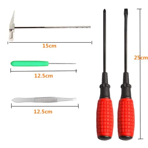 Ecloud Shop Piano Tuning Kit 16-Piece Tuning Tool Set with Tuning Wrench Hammer Mute Fork Screwdriver Belt Tweezers Clip for Beginners and Professiona