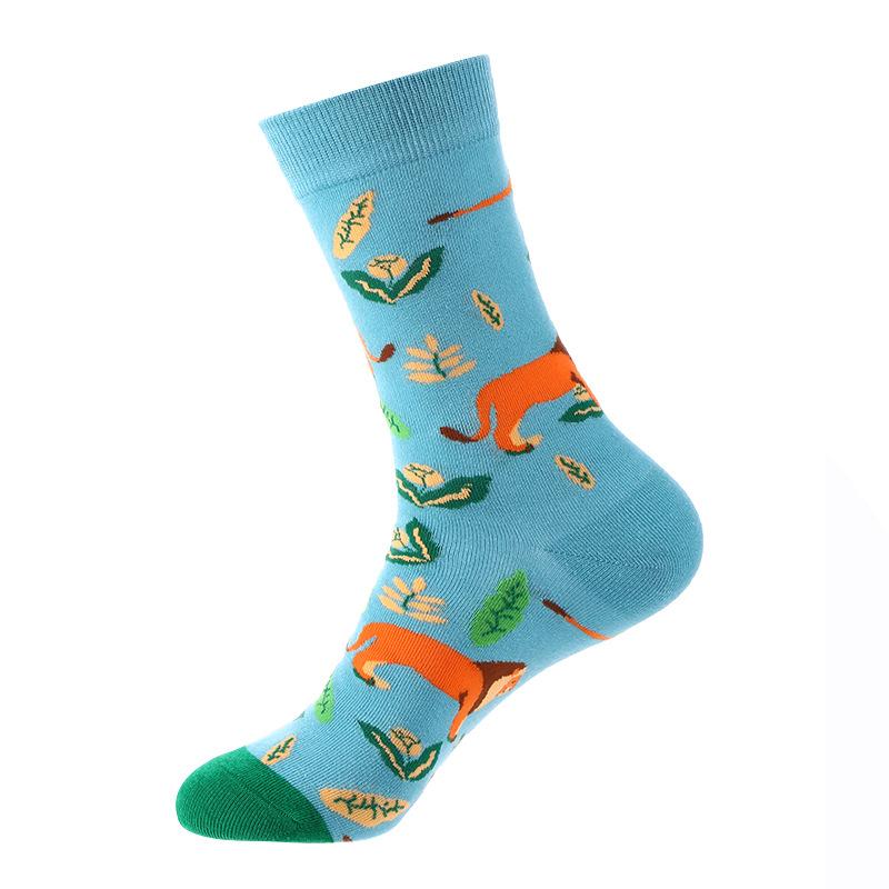 Cartoon Fruit Animal Cake Flower Mixed Colors, Pure Cotton, INS Fashion Brand, Net Red, Casual Fashion Socks for Men and Women