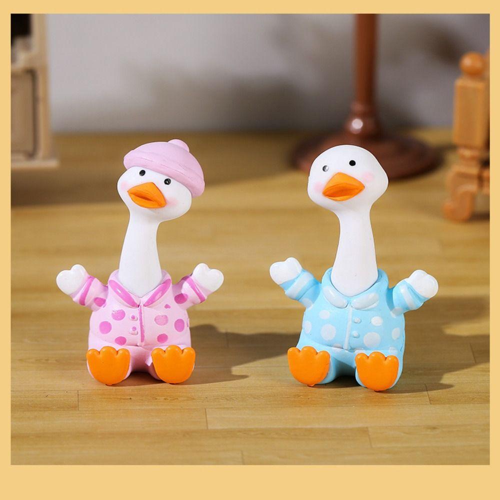 2PCS Miniature Model desktop decoration Cartoon Style desktop trinket  Home Decoration