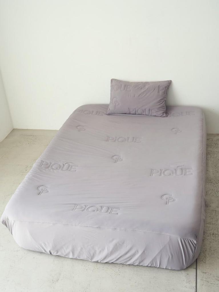 Gelato Pique Sleep Cooling Logo Quilted Box Mattress Pad PSGG252831 GRY S (Single) Women's