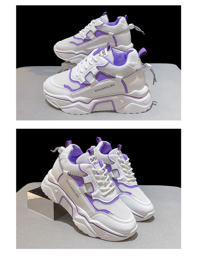 Dad shoes girl 2025 spring and autumn new fashion casual platform ins trendy thin student breathable sports shoes