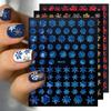 Nail Sticker Christmas Style Snowflake Pattern Vivid Images White Snow Embossed Sticker Xmas