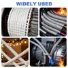 Uxcell Insulated Cable Protector 3 Mm0.12"-20 M66 Ft High Temperature Resistant Fiberglass Sleeve, Black