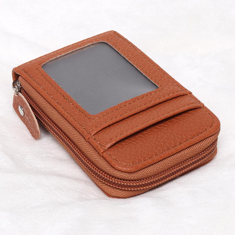 Multi-Color Anti-Theft Zipper Card Holder Wallet