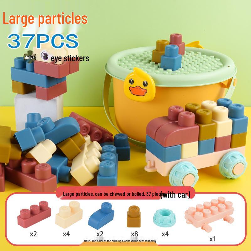 Washable Soft Rubber Building Blocks: Large, Educational Toy for Early Childhood