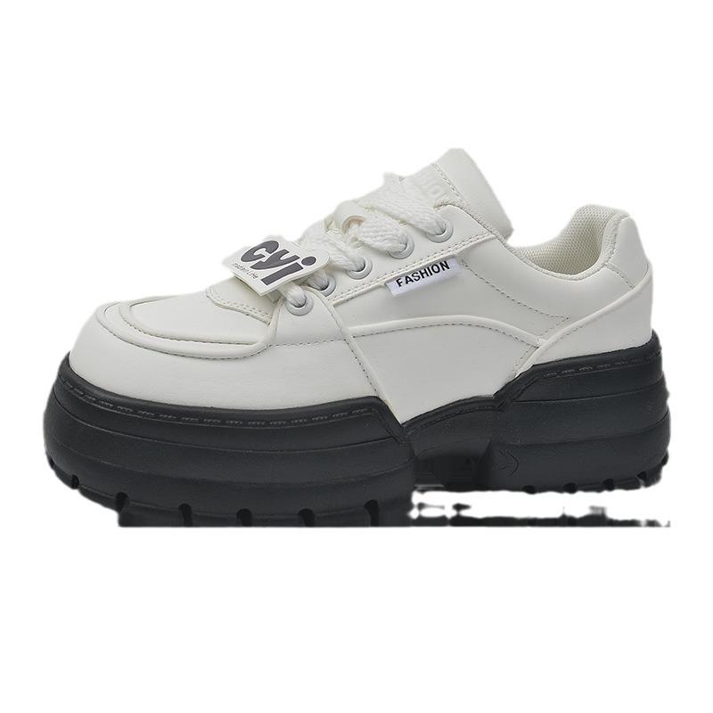 Muffin-Plateau-Brot-Schuhe Damen-Schuhe vielseitig neu kleine Füße kleine Schuhe schwarz-weiße Panda-Schuhe