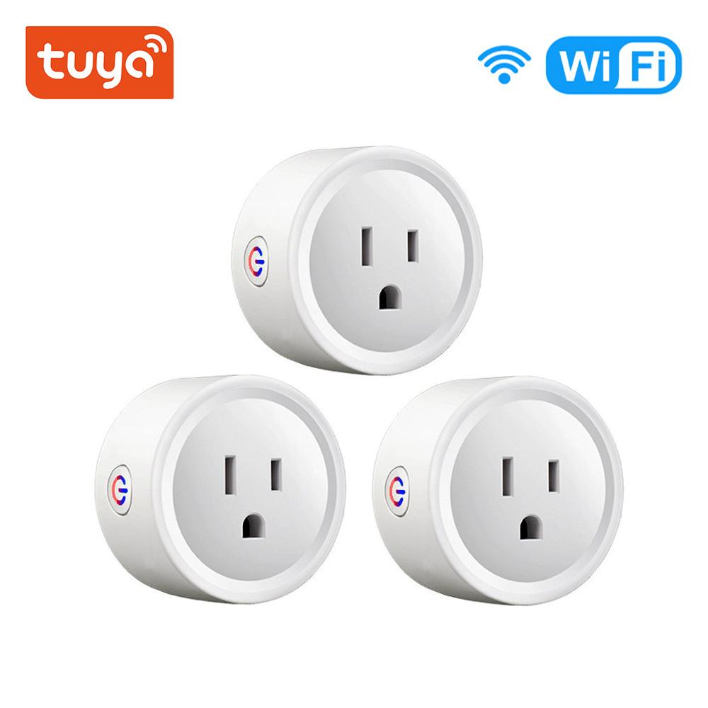 20a Tuya Wifi Smart Plug Socket Us Wireless Outlet With Power Monitor Timer Smart Life App Control Works With Google Home Alexa