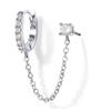 Best-Selling Fashion Single Earrings, Chain Personalized Stud Earrings, Ear Buckles, Trendy Hip-Hop Earrings For Women