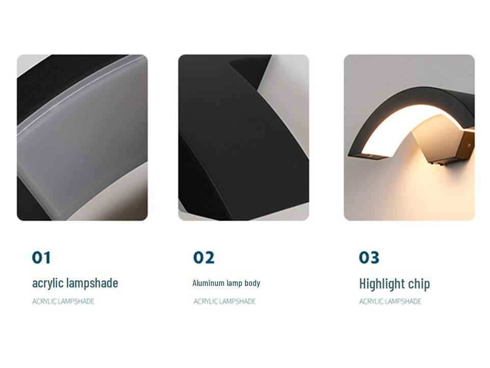 Waterproof Outdoor LED Wall Light for Courtyard, Balcony, Staircase, and Corridor - Super Bright with Induction Technology