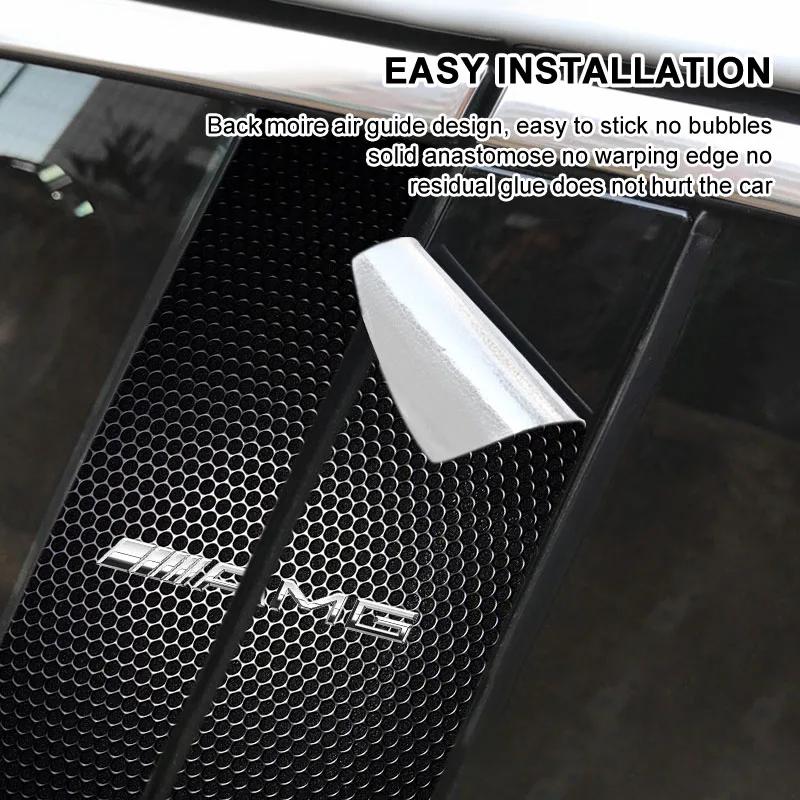 AABIF1 2PCS Car Center Column Stickers B-pillar Decals Accessories Stickers For Mercedes Benz AMG W204 W213 W205 W211 W212 W176