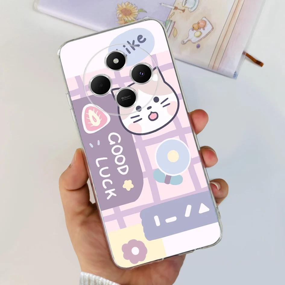 For Xiaomi Poco C75 Case 2024 New Stylish Flower Soft Transparent Silicone Phone Cover For Xiaomi Poco C75 4G C 75 PocoC75 Coque