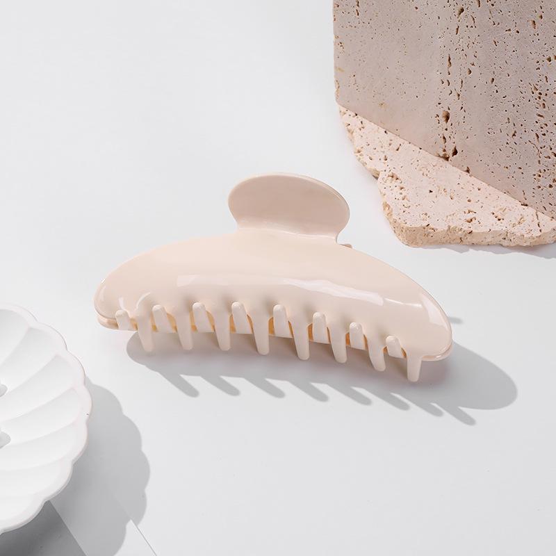 Zanbeiya Women's Large Oval Acetate Hairpin - Light Luxury Style Shark Clip