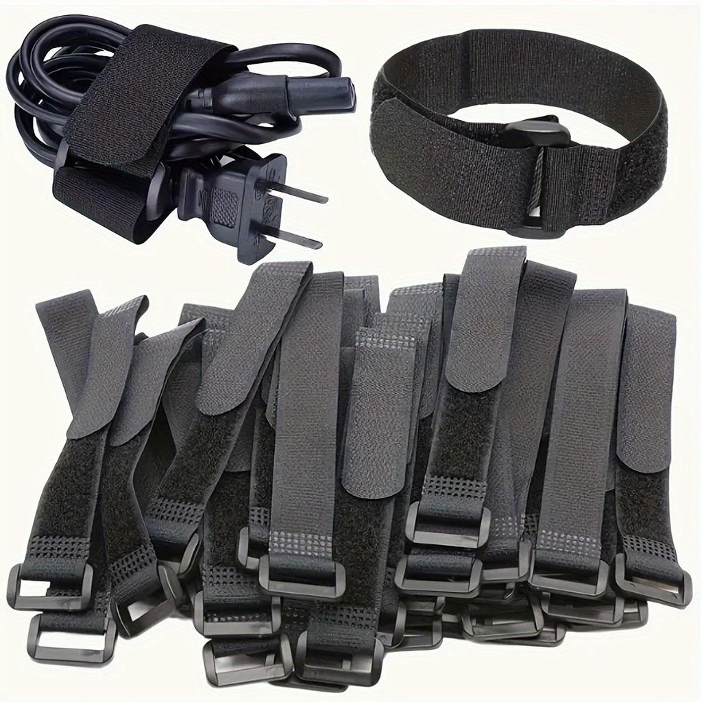 Buckle Hook & Loop Straps: Non-Elastic Multi-Functional Ties for Bicycle, Data Cable, and Storage Solutions