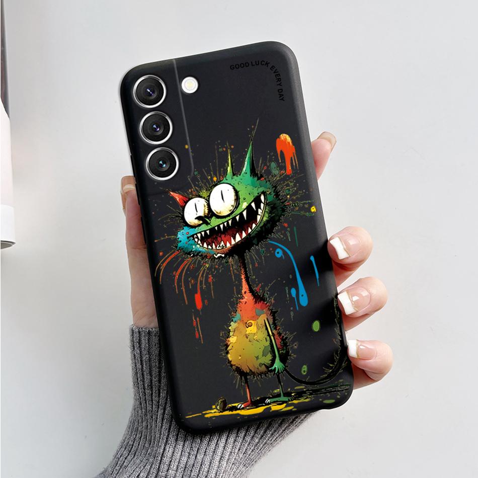 Case For Samsung Galaxy S22 Bags S 22 Plus Ultra Cover Protective Silicone Funda Astronaut Phone Case Coque For Samsung S22 Capa