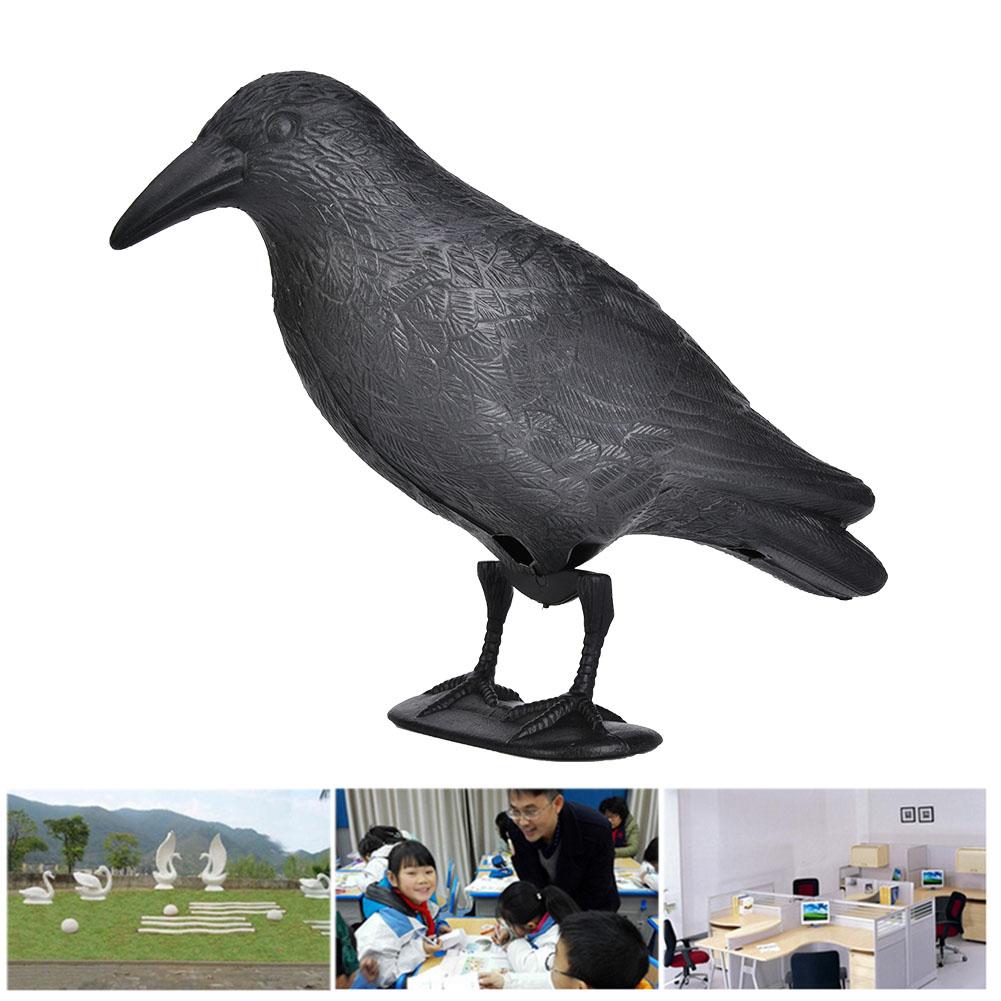 Unique Simulation Crow Hunting Bait Tool Holiday Decoration Desktop Decor Black