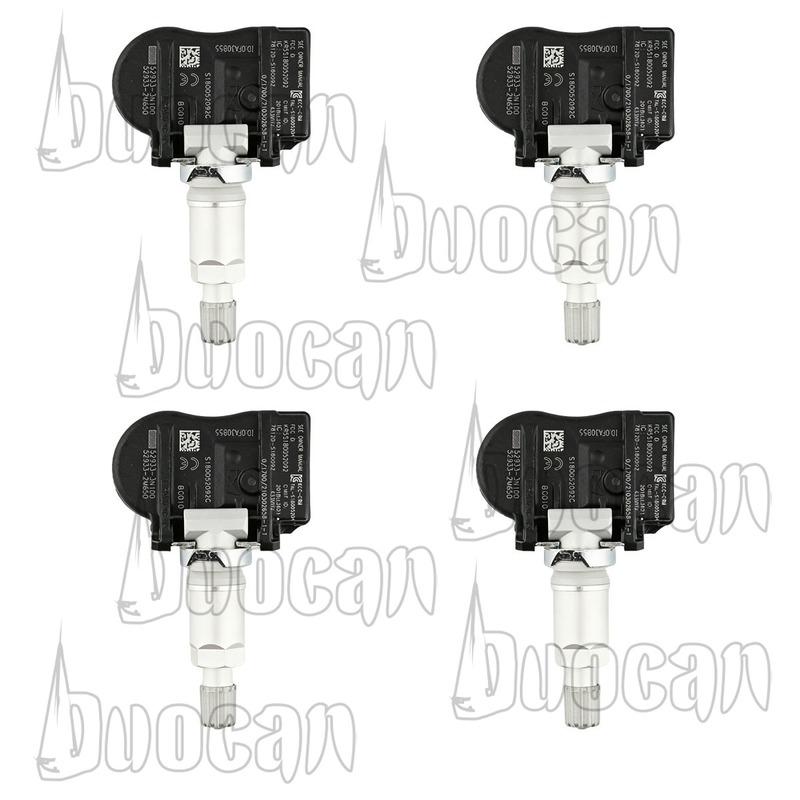 4 PCS Tire Pressure Monitor Sensor 52933-3N100 52933-2M650 433MHz For Hyundai Accent Genesis I30 Santa Fe Kia Ceed Kia Sorento