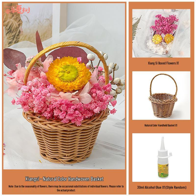 Back-to-School Gift: DIY Eternal Flower Mini Basket Ornament for Team Building & Decoration