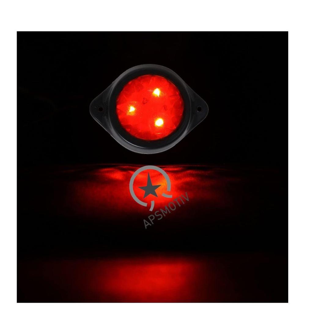 2 PCS Red LED RED Side Marker Light Indicator Light Rear Side Marker Light for Truck Trailer RV Cab Boat Bus Lorry High-Performance Side Marker Lights