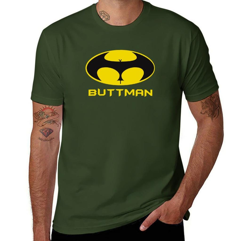 BUTTMAN T-Shirt Graphics Plus Size Tops Customs Design Your Own Black T Shirts for Men