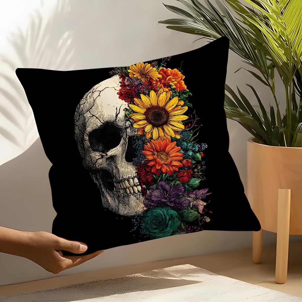 Festival Day of the Dead Art Pillow Case Linen Cushion Covers For Decorative Sofa Home Pillows Case Car Chair Pillows Cases